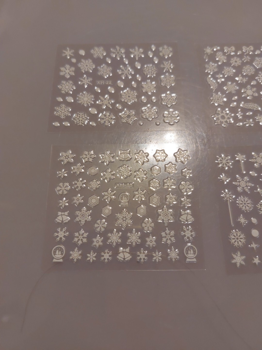 4 X Small Sheets Of Christmas Nail Art Stickers (Dn41) New