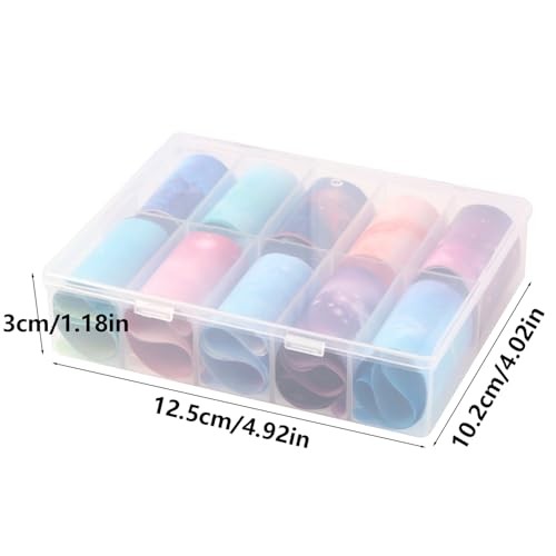 10 Sheets Nail Foil Nail Transfer Foil Starry Sky Star Laser Marble Print Nail