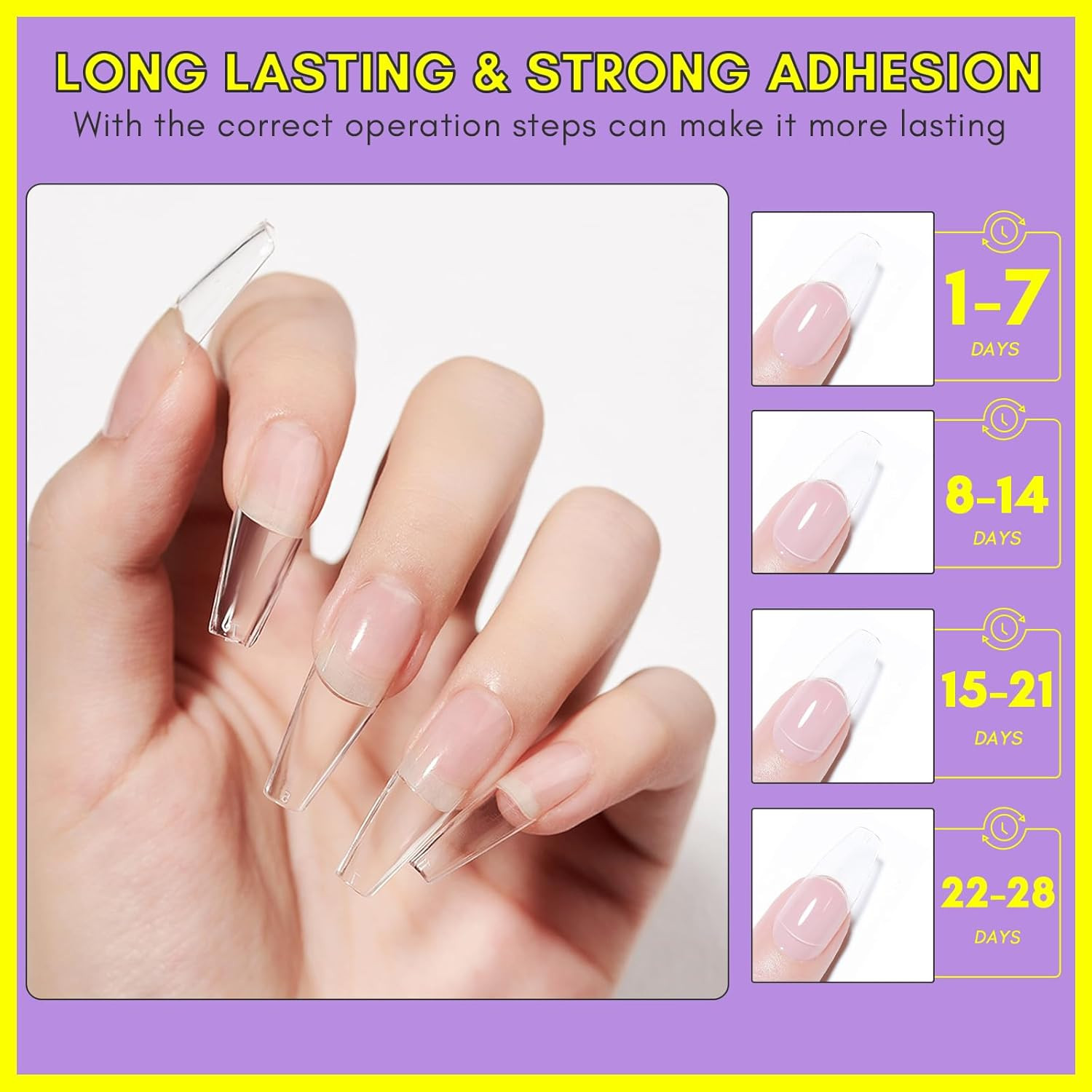 Gel Nail Glue 3 in 1 15ml Brush On for Acrylic Nails Tips Rhinestones