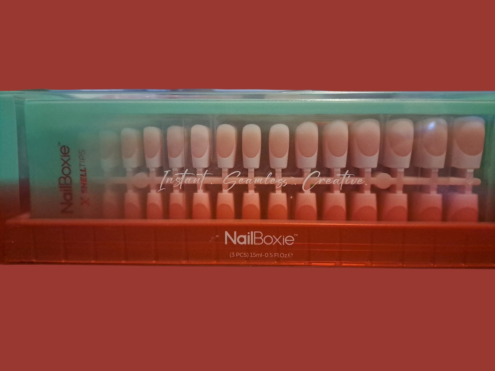 MODELONES NAILBOXIE X-SHELLTIPS FRENCH GEL NAILS ALMOND 15 SIZES/150 PIECES