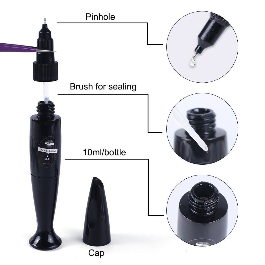 Rhinestone Adhesive Nail Glue – 10ml Top Coat Gel Nail Manicure Accessories 1pc