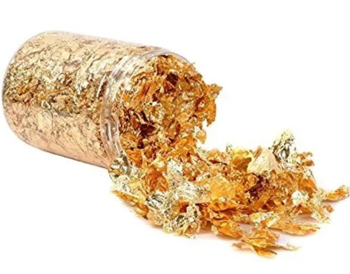 Gold Leaf Gilding Resin Flakes 10g Gold Metallic Foil Flakes