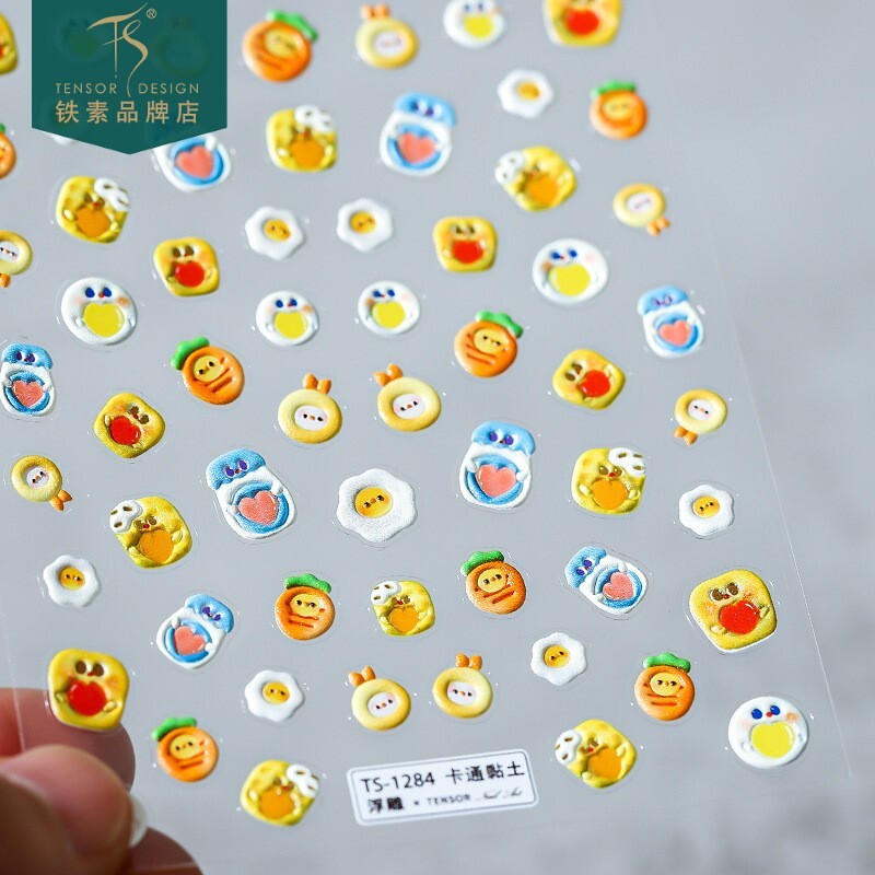 3D Carrot Clay Nail Art Stickers, DIY Nail Art (78)