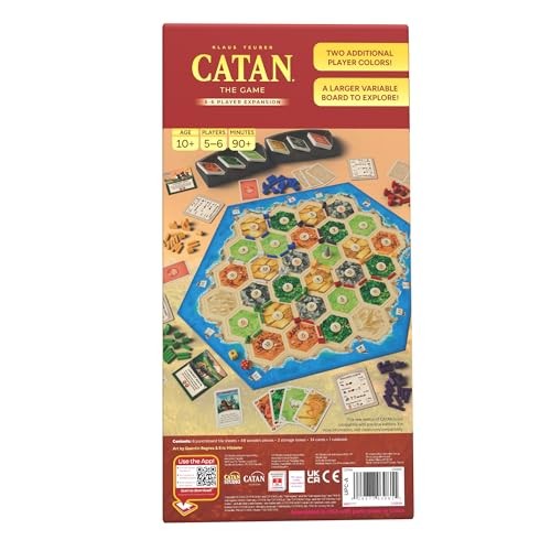 CATAN 5-6 Player Board Game 11.7 inches x 1.8 x 0.1 inches, Multicolor
