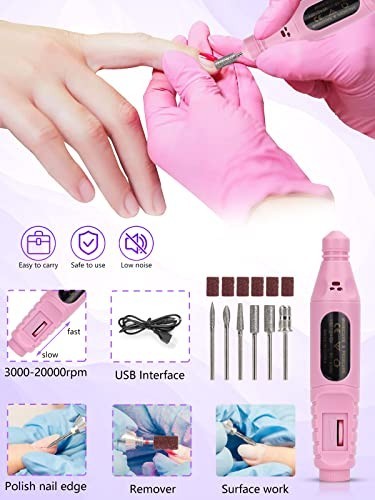 Acrylic Nail Kit for Beginners – 42 Colors Glitter Powder, UV Light, Drill & Org