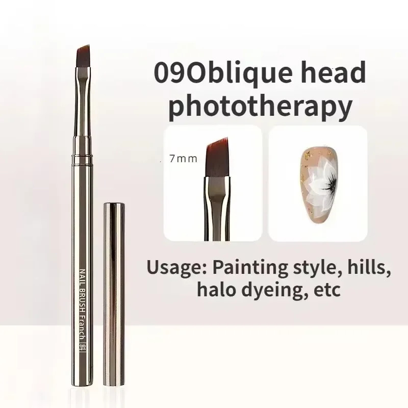 Nail Art Liner Brushes Set 6/9/12/15/18/25mm Fine Striping Drawing