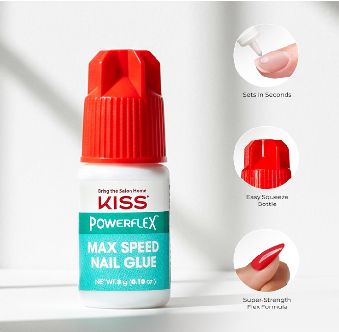 PowerFlex Maximum Speed Nail Glue Fast Dry Adhesive Nozzle Tip 3g
