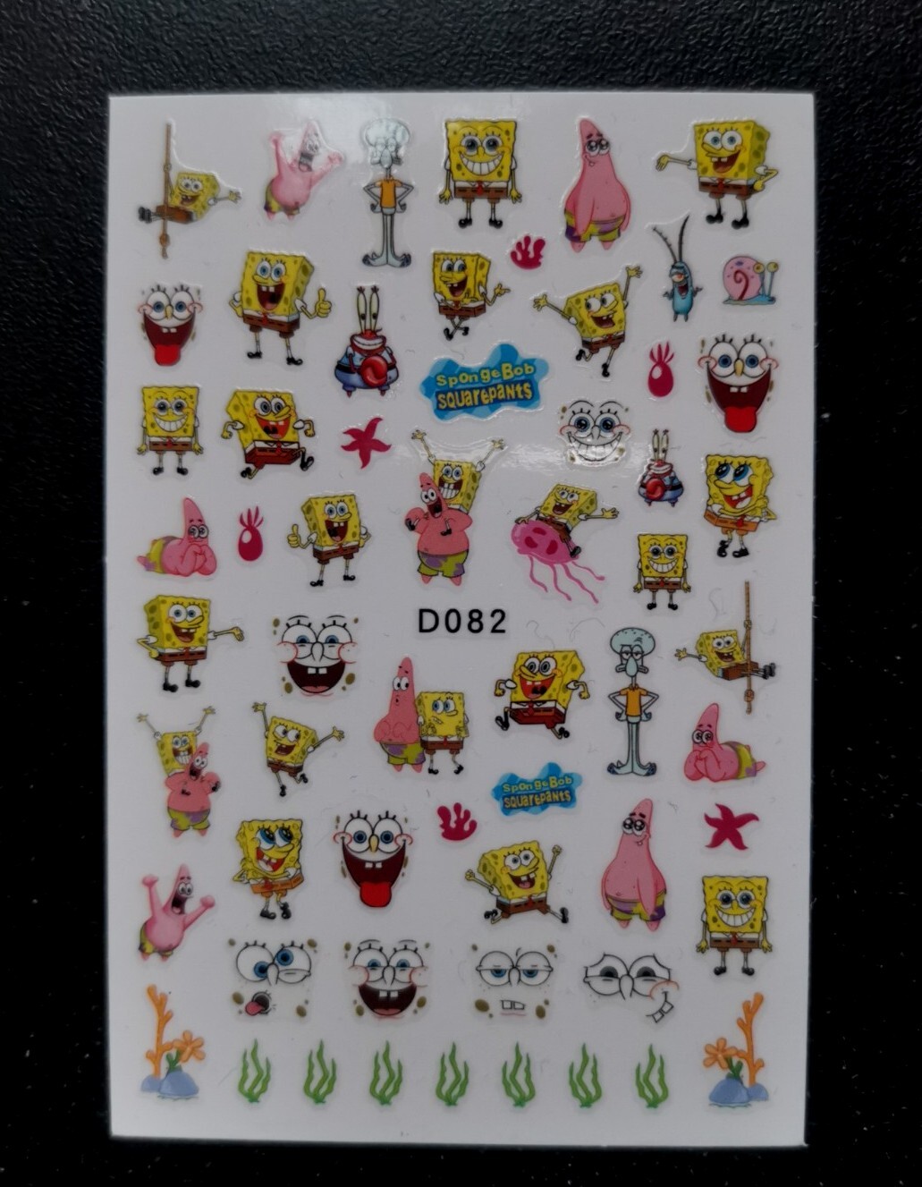 1 x SpongeBob Squarepants Nail Stickers Patrick, Gary Nail Art 9.5cm x 6.5cm