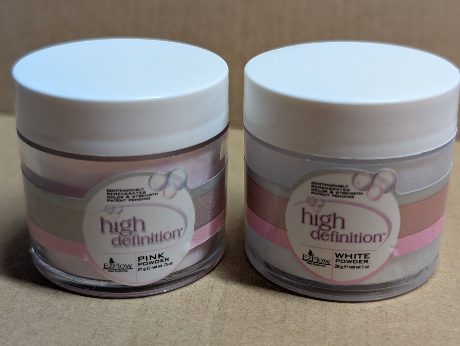 ExFlow Nail System High Definition Pink & White Powder .75 Oz Each (Pack Of 2)