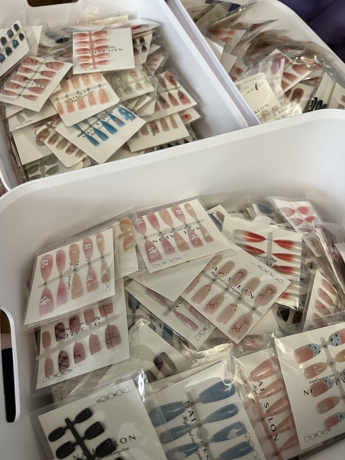 25 Random Press-On Nail Sets on Sticks | XS, S, M or Mixed Sizes | Mystery Nail