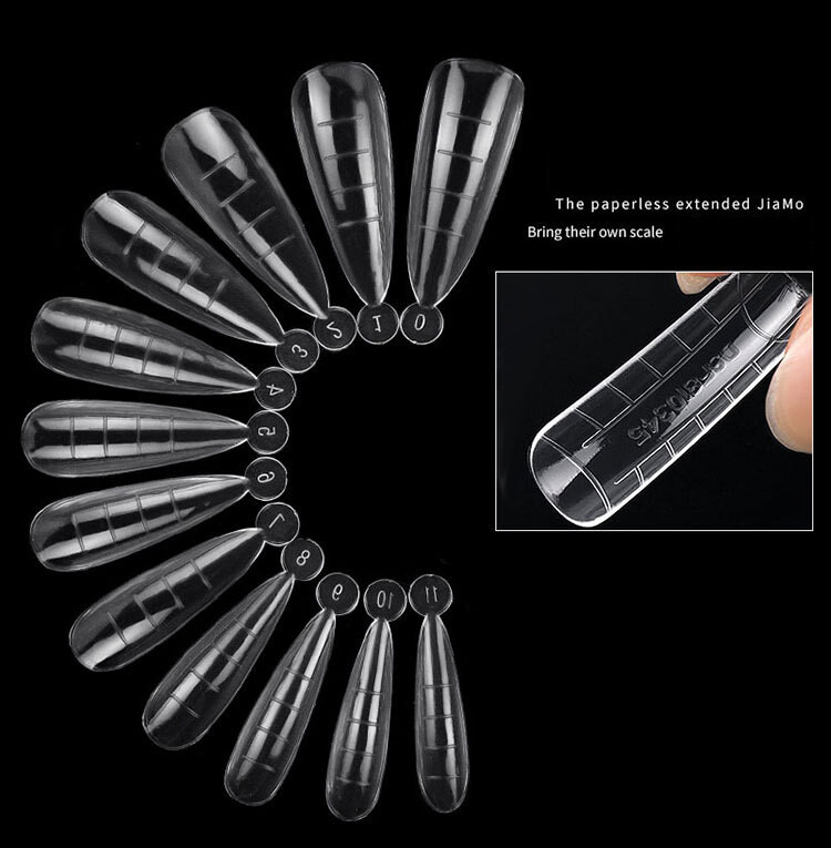 120 Pcs Various Nail Forms Nail Quick Building UV Gel Mold Tips Extension 12Size