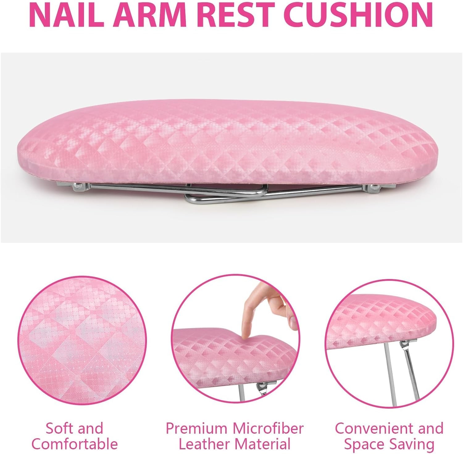 Nail Arm Rest, Microfiber Leather Mani Hand Pillow Profal