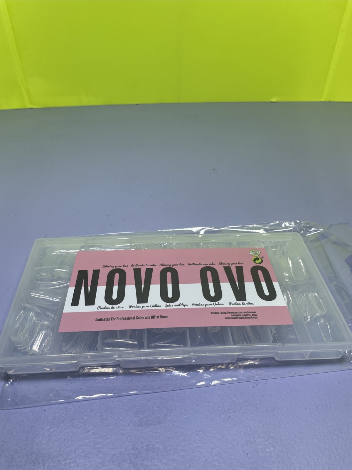 NOVO OVO Extra Thick Square Nail Tips NATURAL