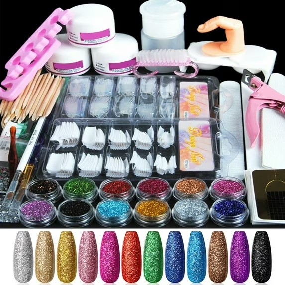 Beginner Professional Nail Kit With Acrylic Powder & Phototherapy Gel