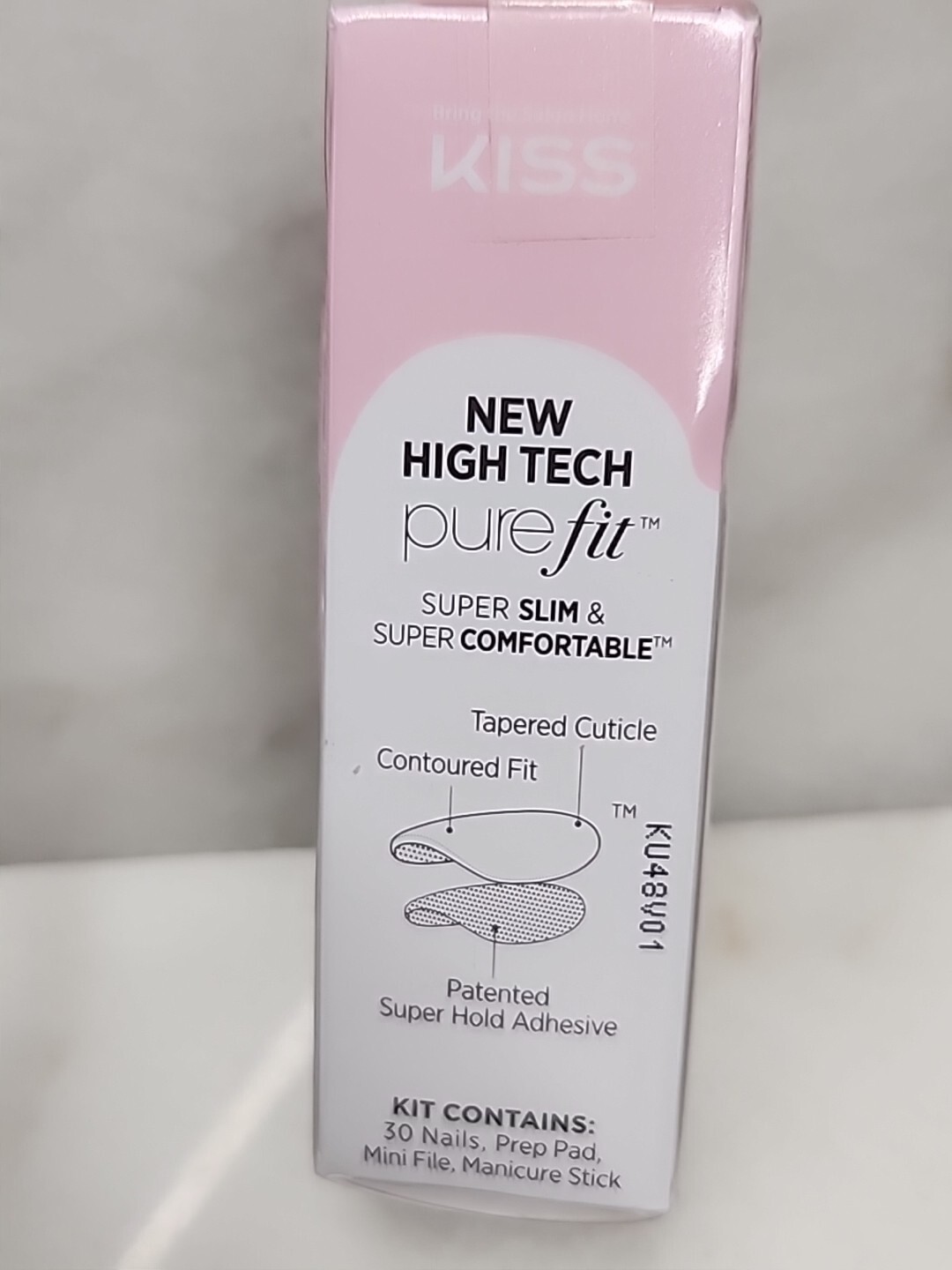1 KISS imPRESS Color Press-On Manicure, Gel Nail Kit, PureFit Short Pick Me Pink