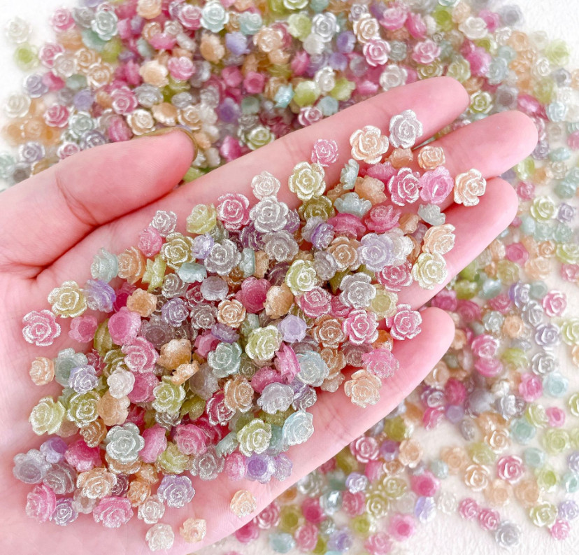Nail Art Jewelry Charms Mixed Collection Camellia Rose Flower Decor 20Pcs NH25