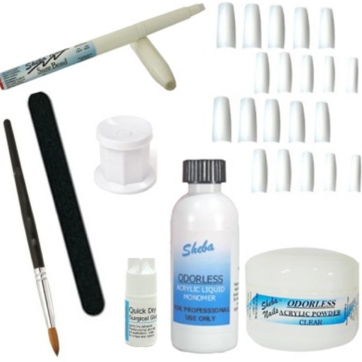 Odorless Acrylic Nail Intro Kit Sheba Nails Odorless Acrylic System