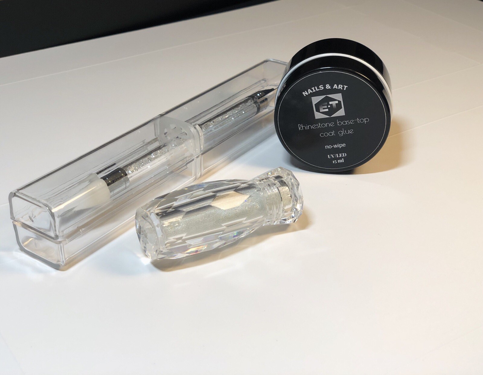 BIG HIGH QUALITY RHINESTONE BOX KIT, SUPER SHINE, 21 GRID BOX & GEL GLUE