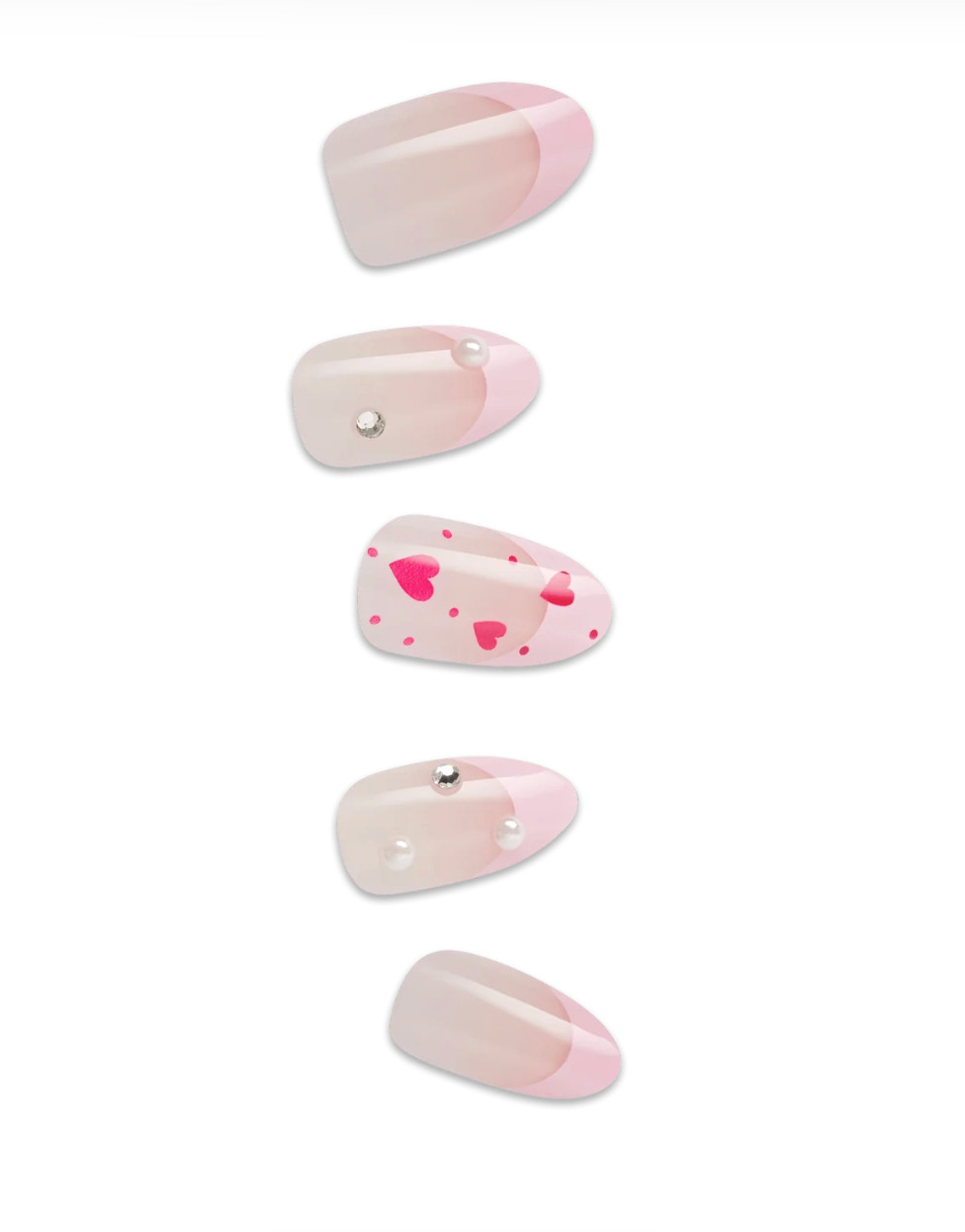 LOT OF 5 x 30 pcs imPRESS Press On Nails Valentine’s Day Heart Theme