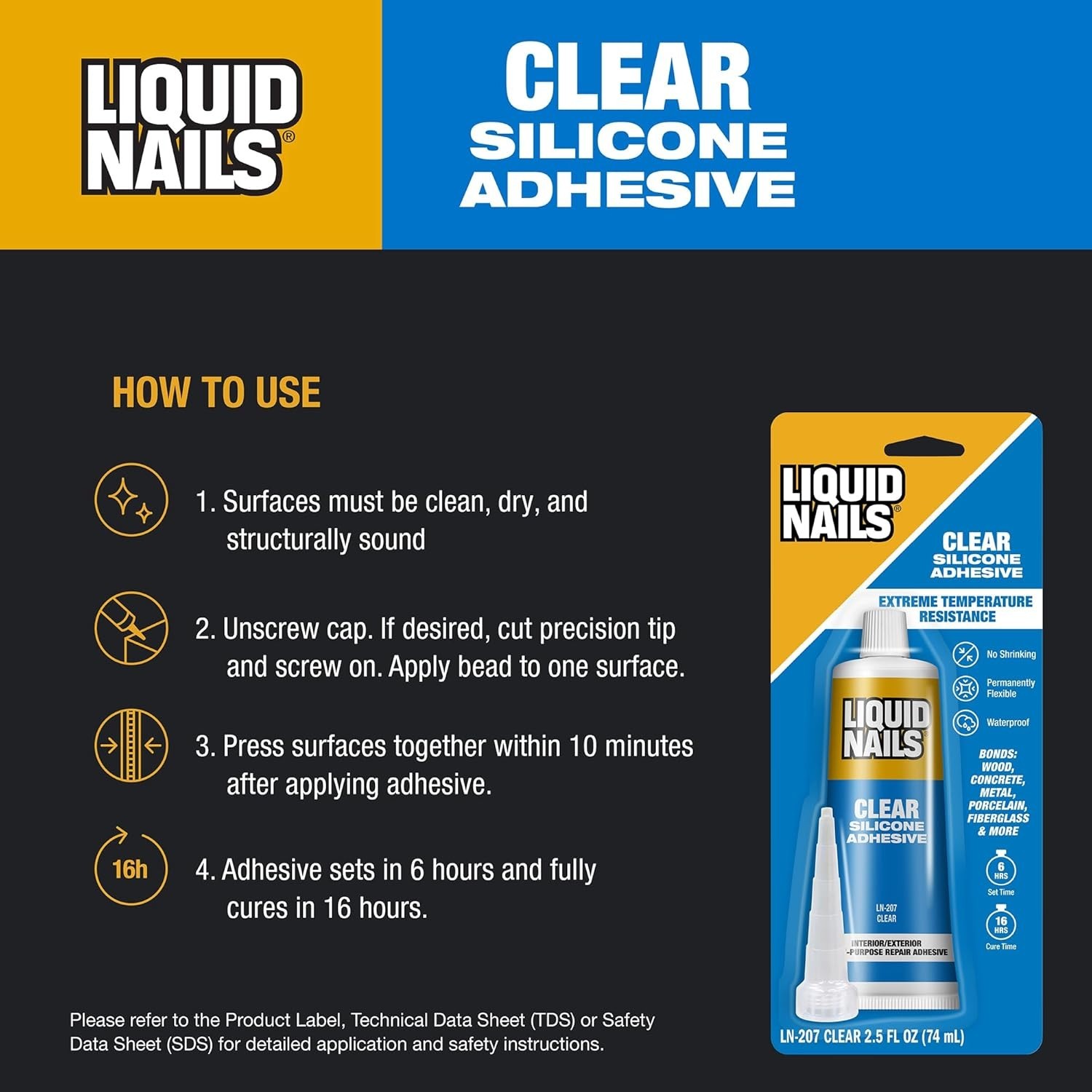Clear Small Projects Silicone Adhesive, 2.5 oz