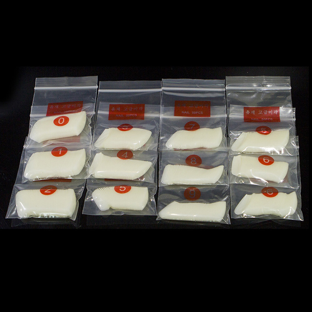 500pcs Ballerina Nail Art Tips Transparent/Natural False Coffin Fake Art Tips