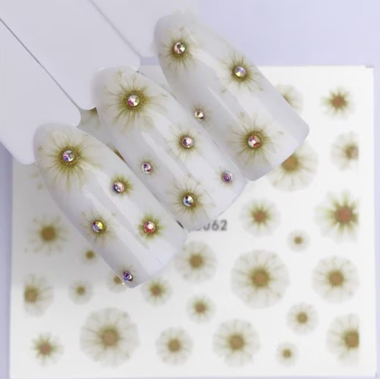 Flower, Floral Nail Art Water Decals DIY Nail (Group 1)