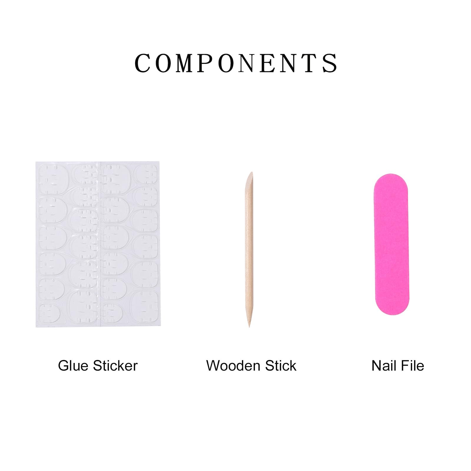 Jellyqueen Press on Nails Short Square Bare pink French