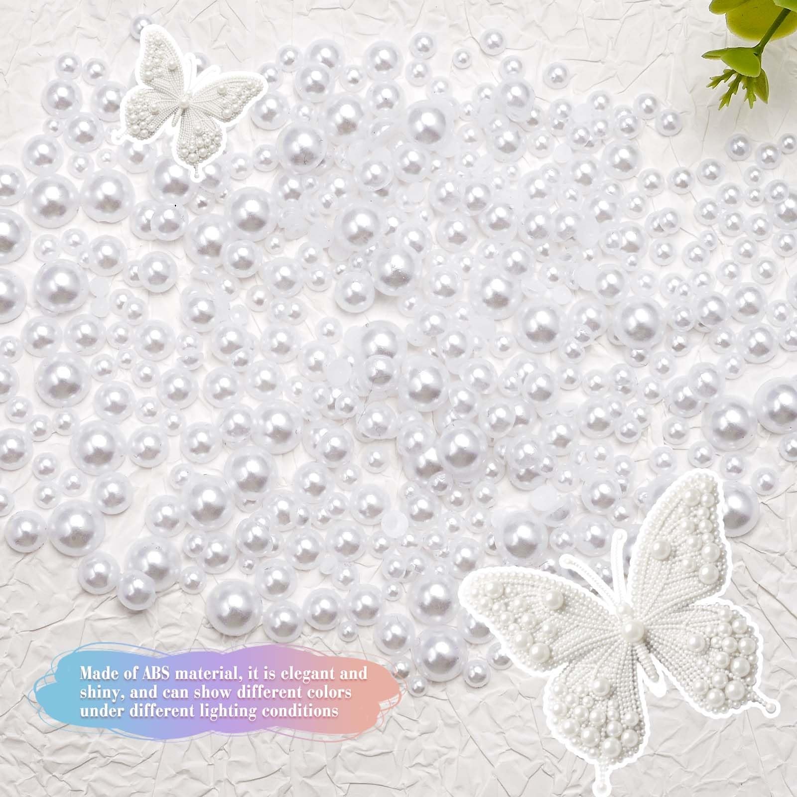10000 Pcs Flatback Pearl 38mm Half Pearl Bead for DIY Decoration of Nail Art …