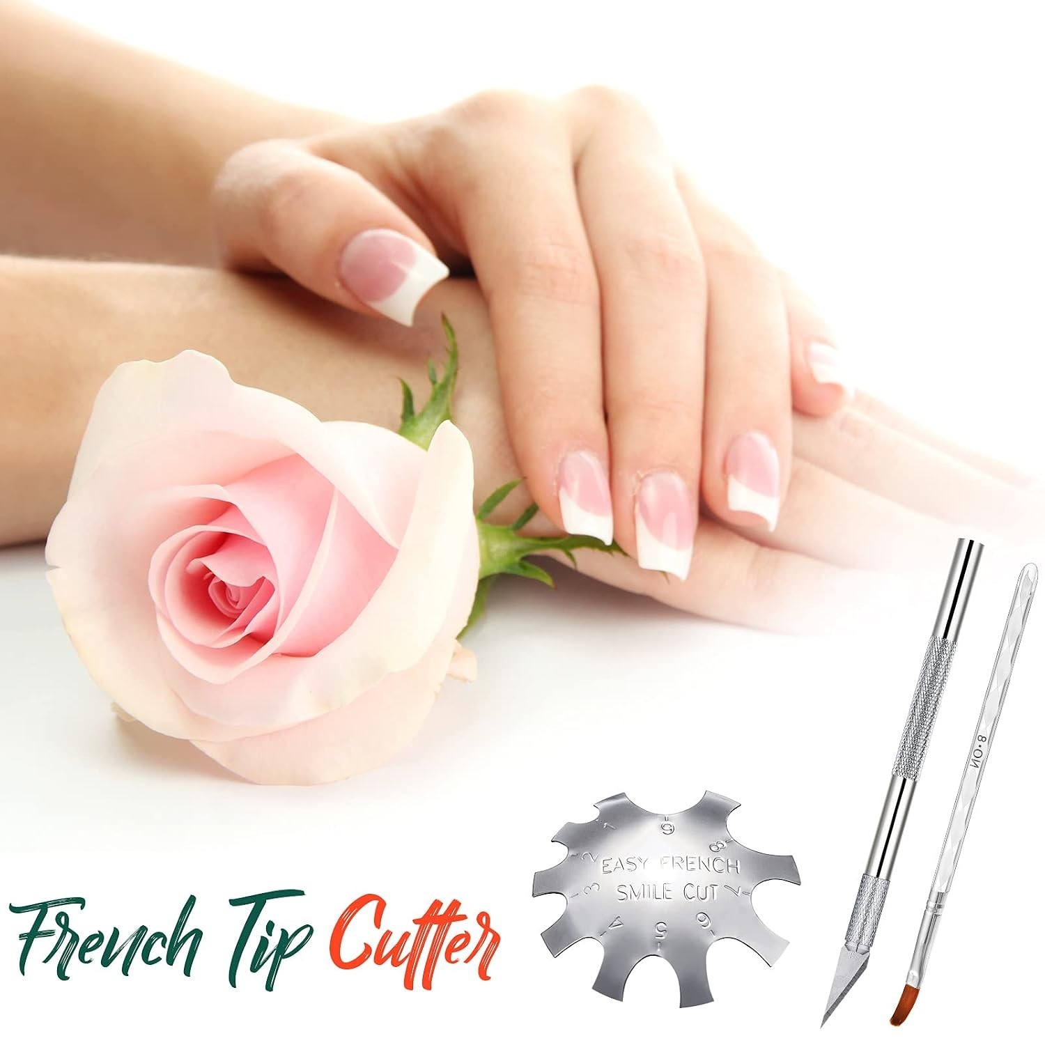 3 Pieces Acrylic Nails Tool Kit Includes French Tip Cutter, Manicure Edge Trimme