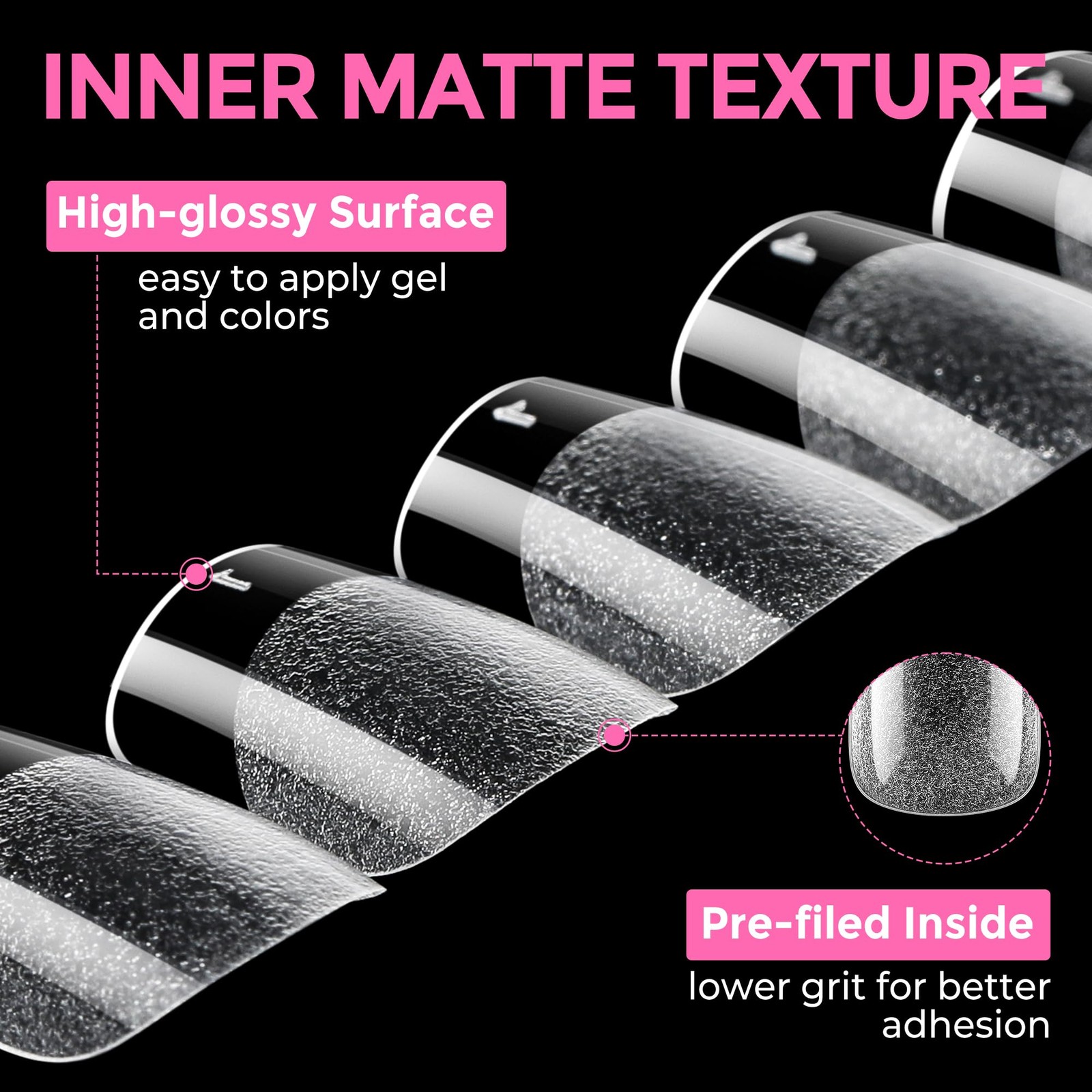 UNA GELLA Short Square Gel Nail Tips 216Pcs Short Square Press on Nails Pre-Shap