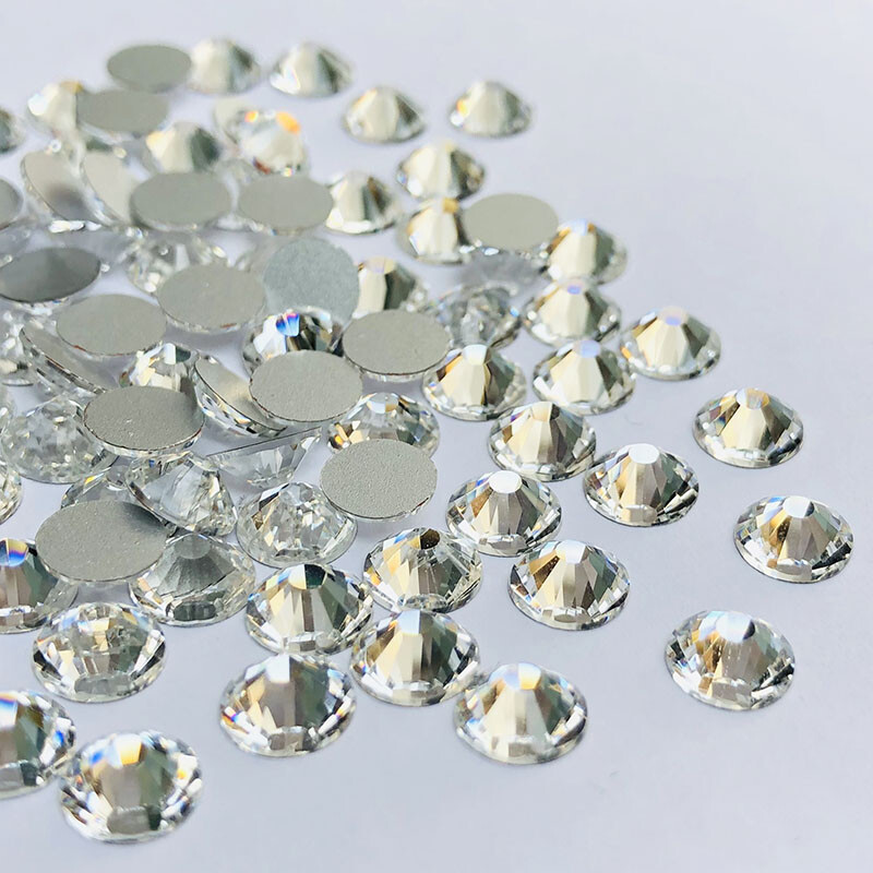 1440pcs Clear Glitter Nail Art Rhinestones Flatback Crystal Gem Nails Decoration