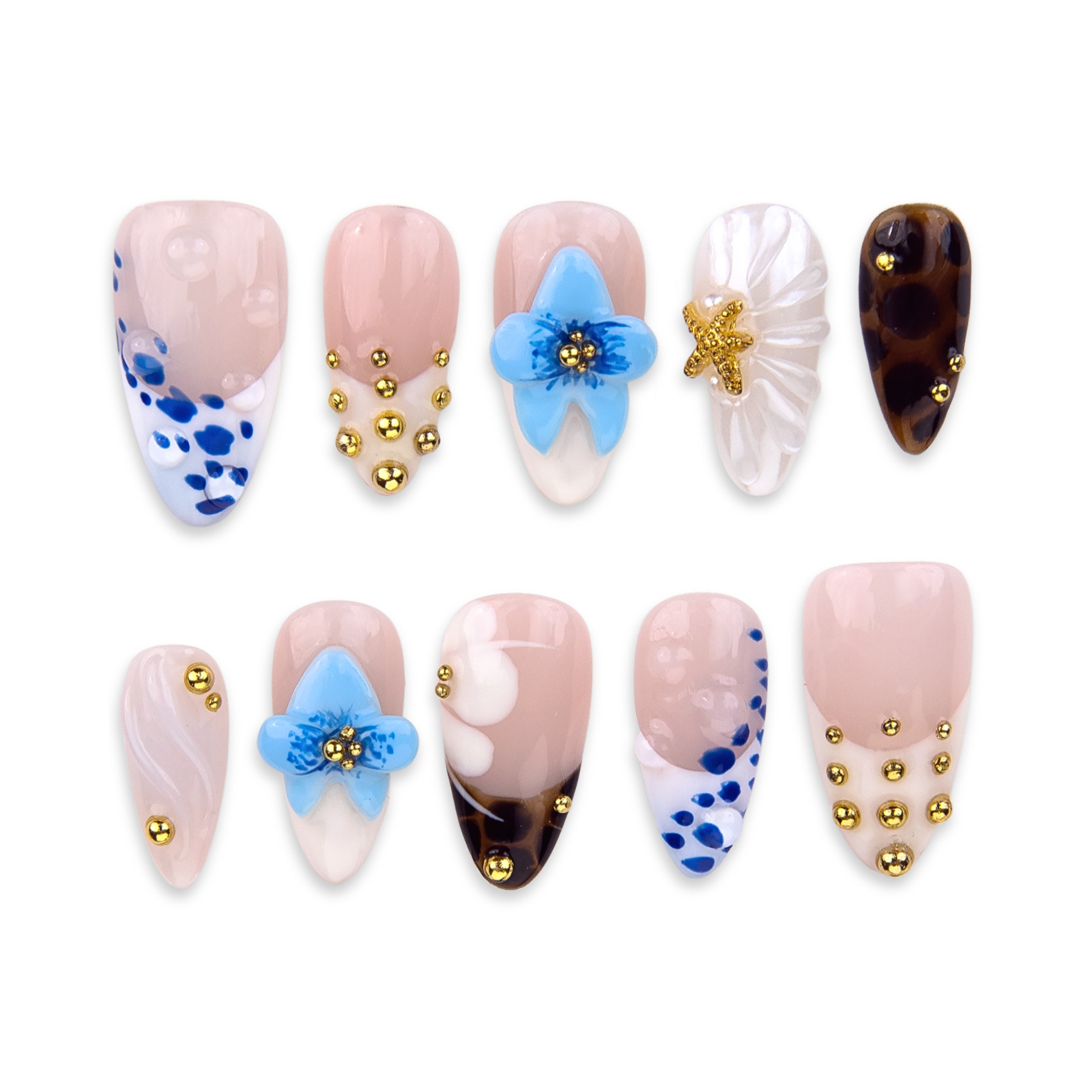 SIYOU NAILS | WILD PETALS | Press-on Nails – Full Set (10pc)