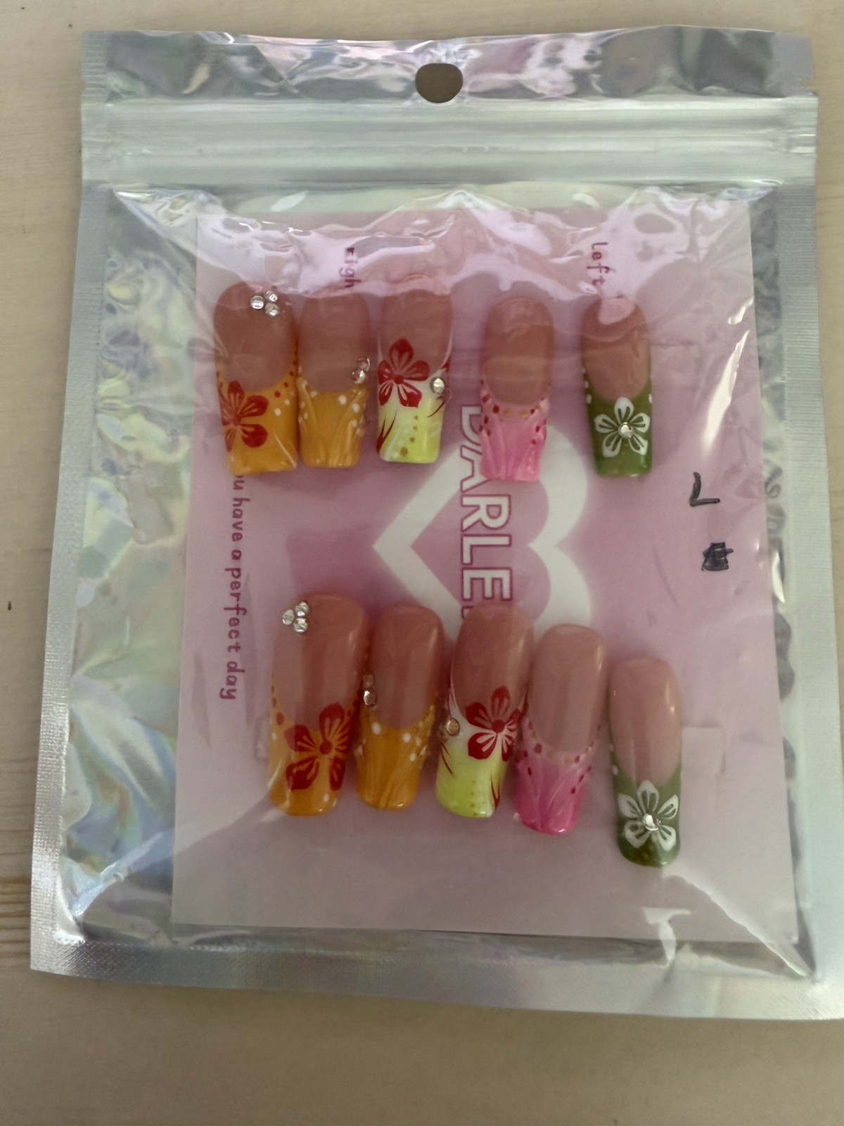 press on nails handmade size large