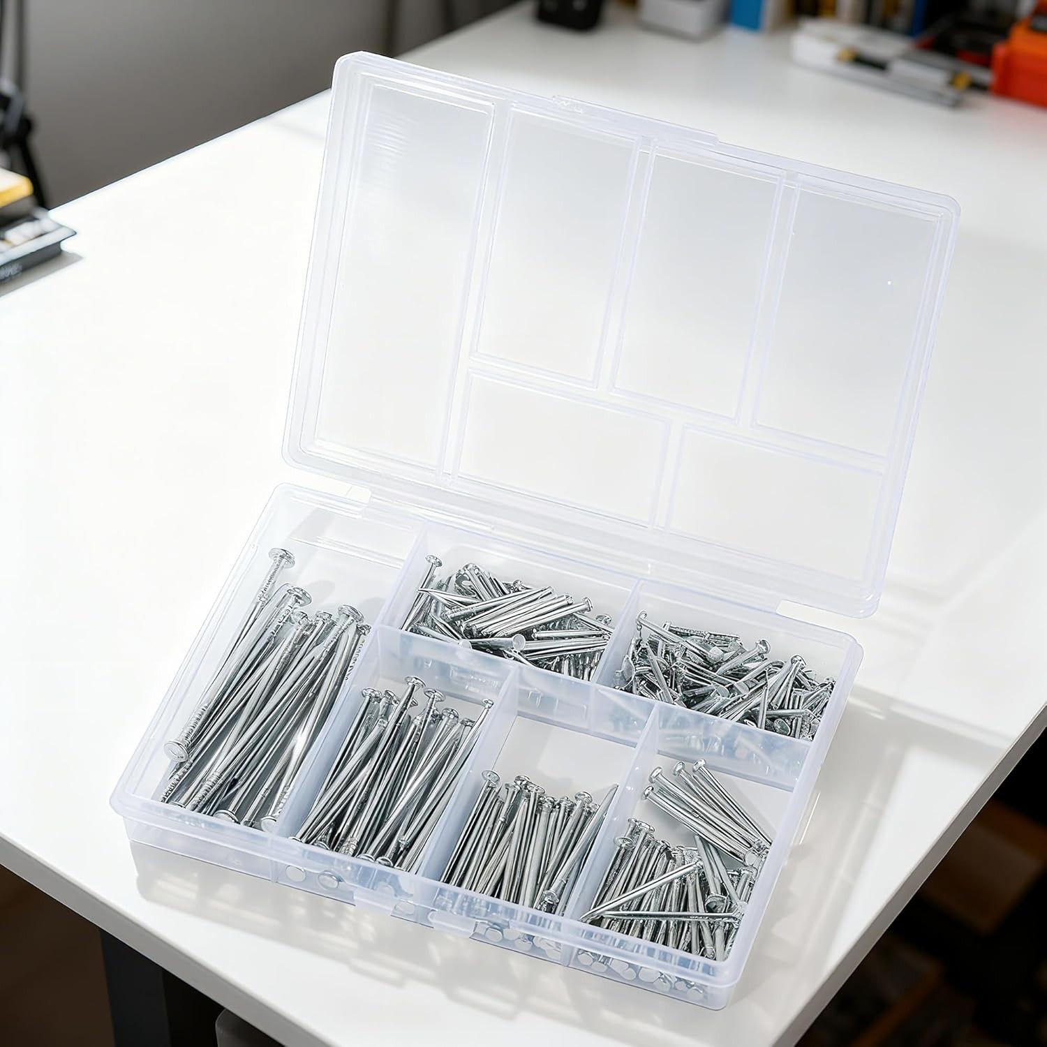 High-Quality 280 Pcs Nail Set – 6 Sizes, 2-Inch Galvanized Finish for Durability