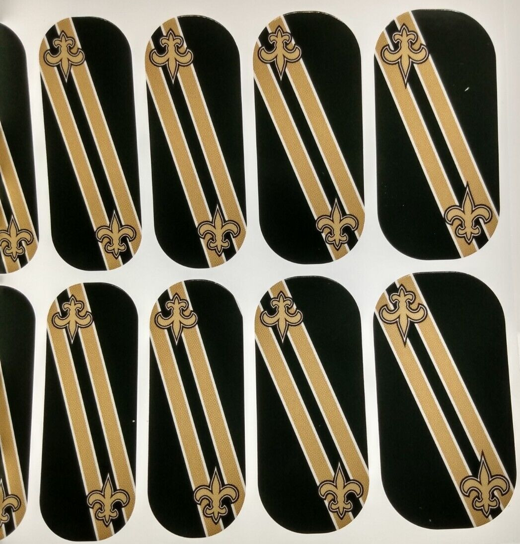 Jamberry Nail Wraps Full Sheet – “New Orleans Saints” NFL Football