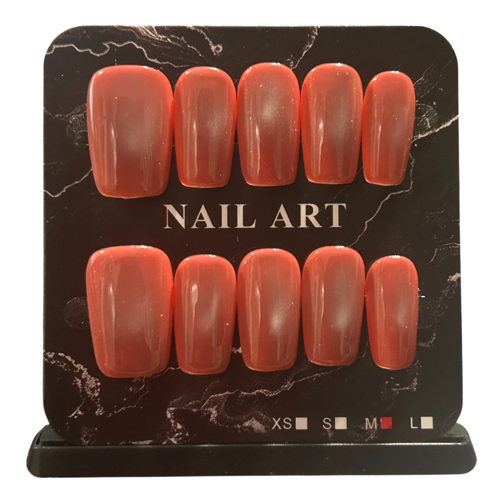 Fuschia Cat Eye Medium Square Press On Nails – Size Medium