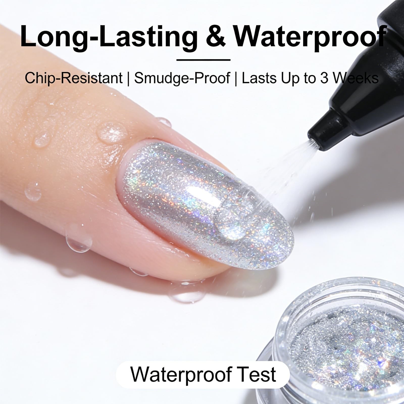 Joyeee Holographic Nail Powder, Mermaid Chrome Nail Art Glitter Magic Shining…
