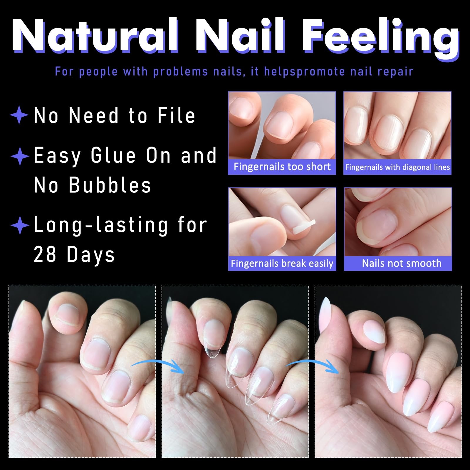 600pcs Medium Oval Nail Tips – 12sizes Full Cover Soft Gel Nails Tips,Medium …