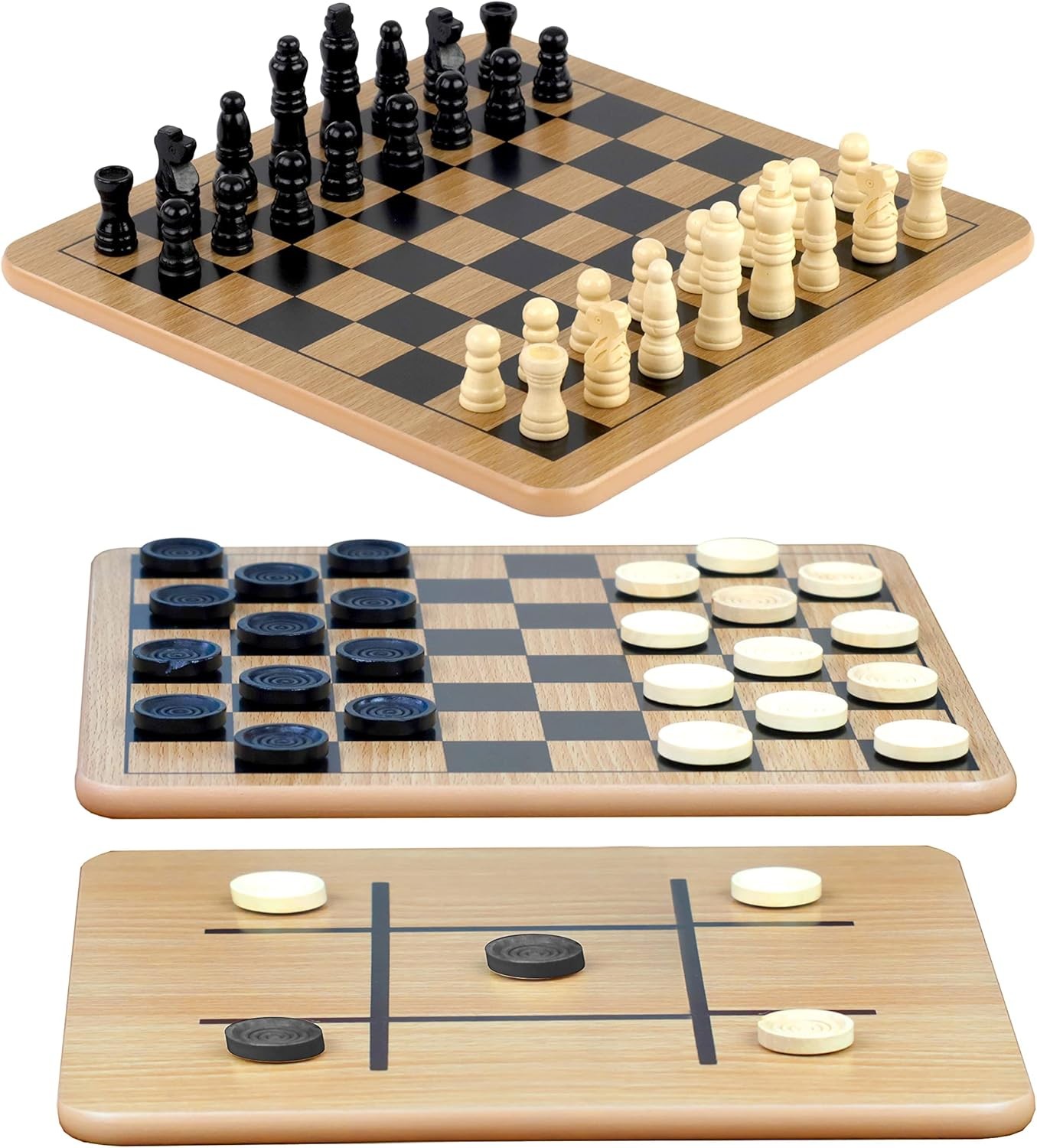 Regal Games – Reversible Wooden Board for Chess, 10.5 Inch –