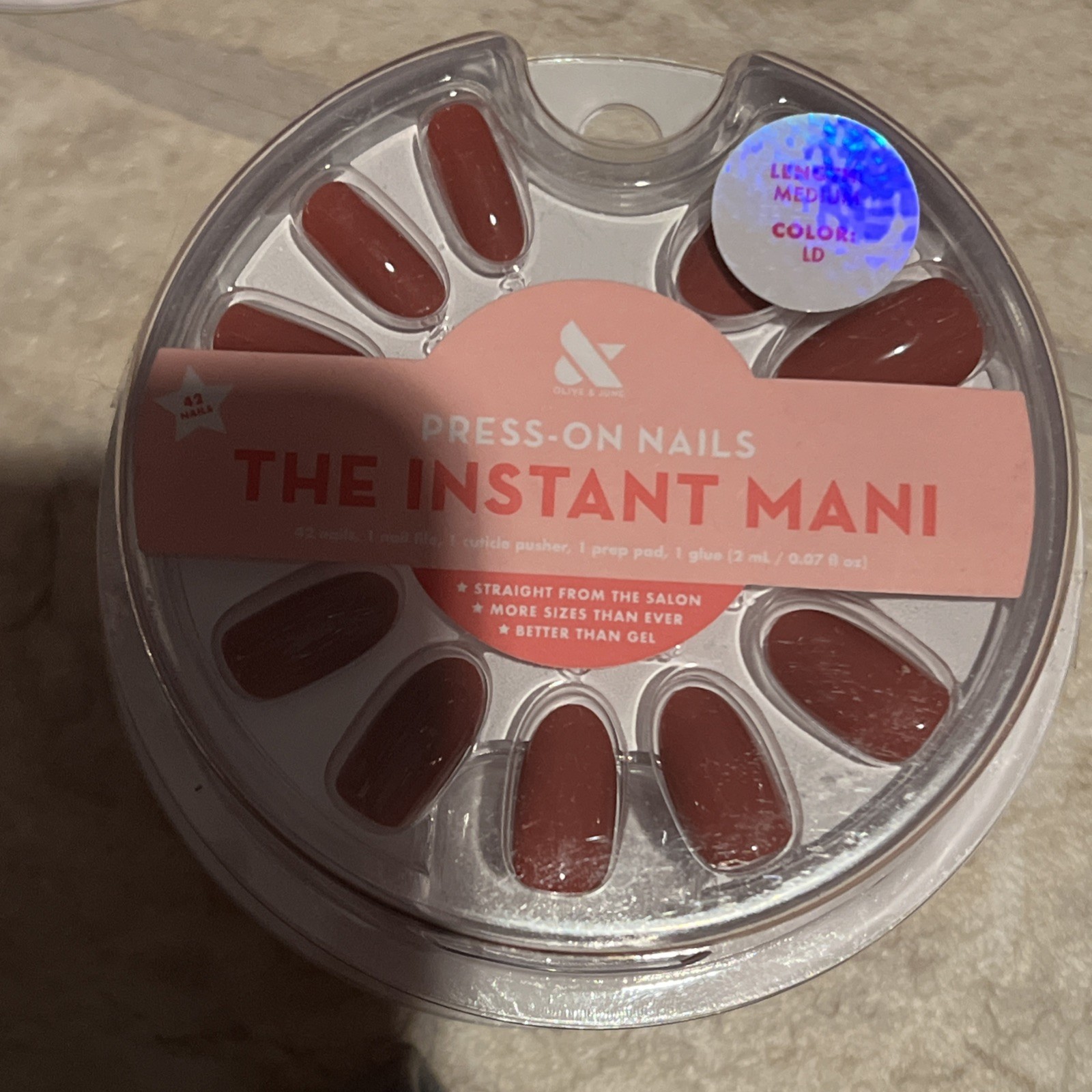 Olive & June Press-On Nails, The Instant Mani Medium LD 42 Pack