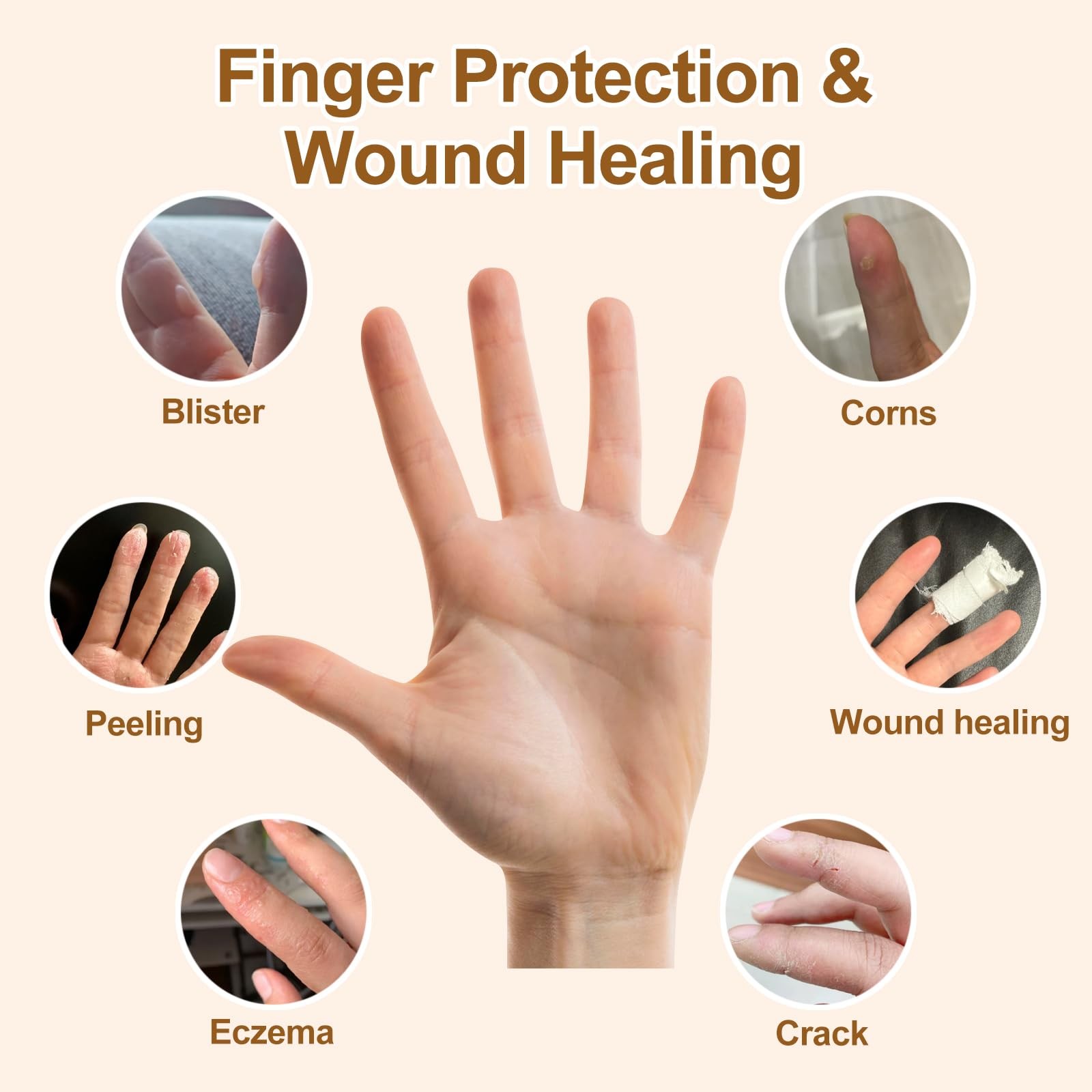 Gel Finger Cots 20Pcs -Reusable Silicone Finger & Thumb GuardsFlexible Shield…