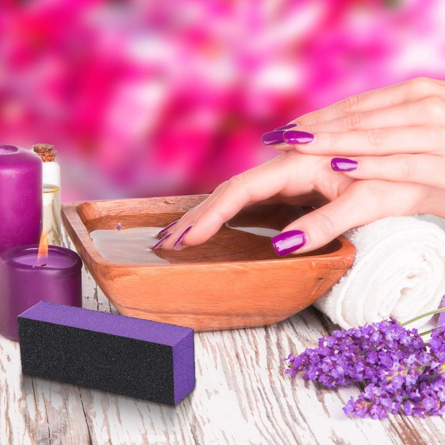 Nail Buffer Blo Spon Sanding Buffing File 80/120 Grit 3 Sides Nail