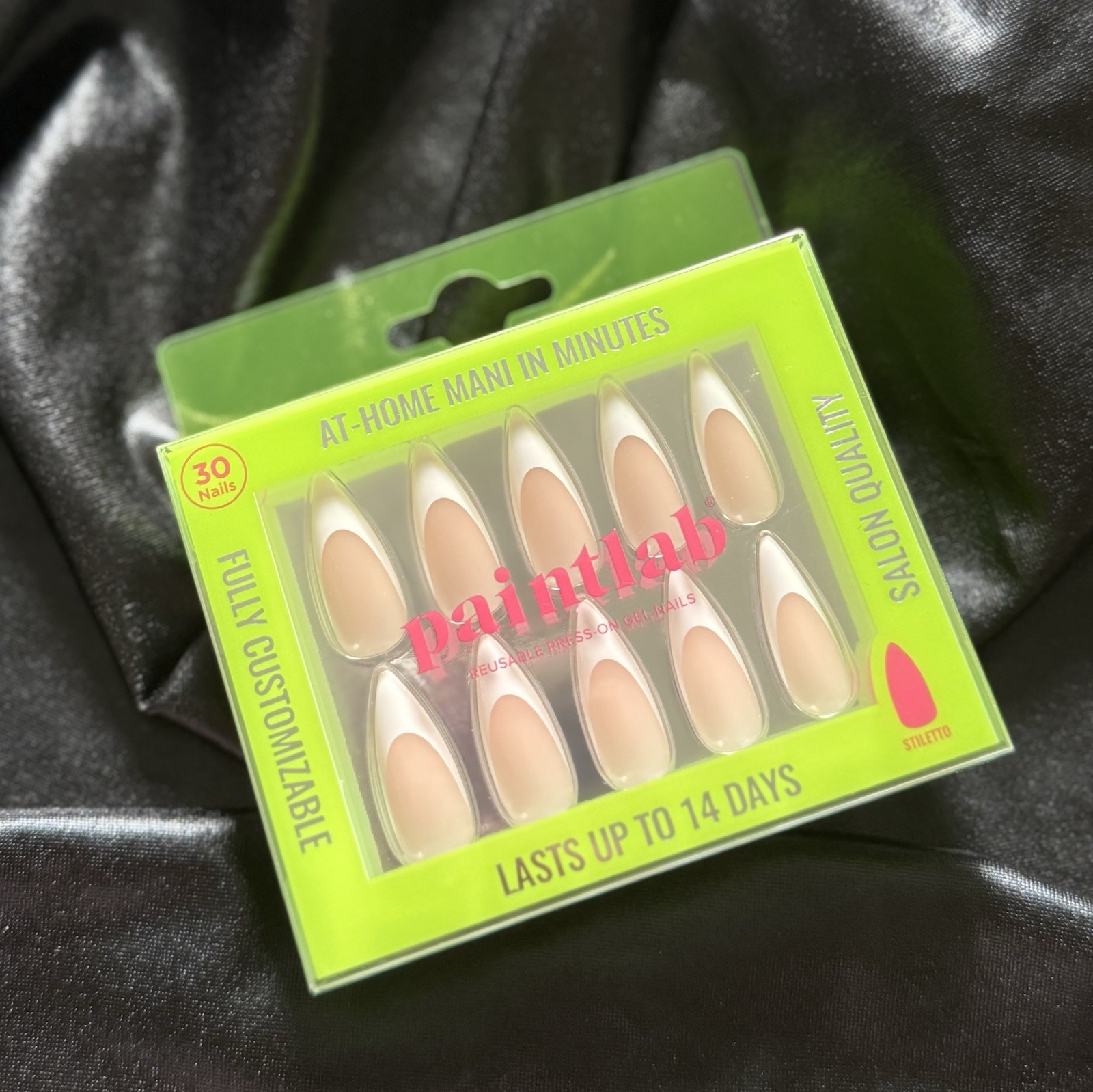 Paintlab Press On Nails, Classy French Stilettos~Includes Free Gifts💝
