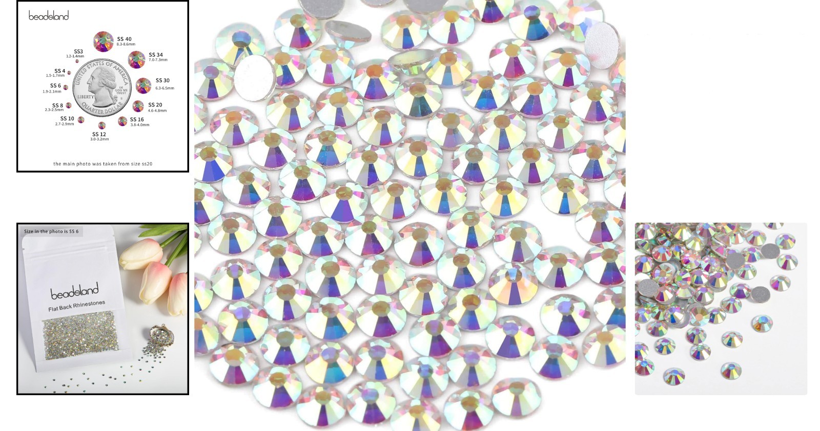 Versatile 1440pcs Crystal AB Flatback Rhinestones SS6 – Shine Bright in Crafts