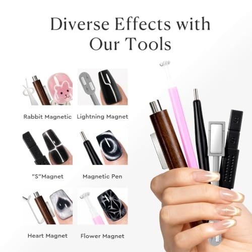 Set, Heart Rabbit French Cat Eye Gel Nail Tool Kit, 3-in-1 Cat Eye Magnet
