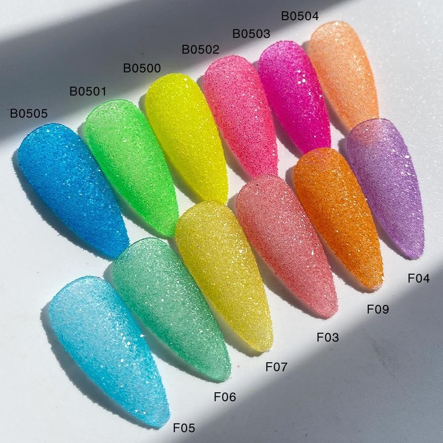 6 Boxes Neon Pigment Powder for Nails,Night Fluorescence Pigment Iridescent N…