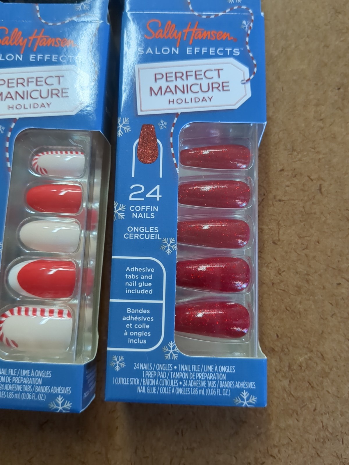 $59.94 Lot of 6 Sally Hansen Salon Effects Press On Nails – Square, Oval, Almond