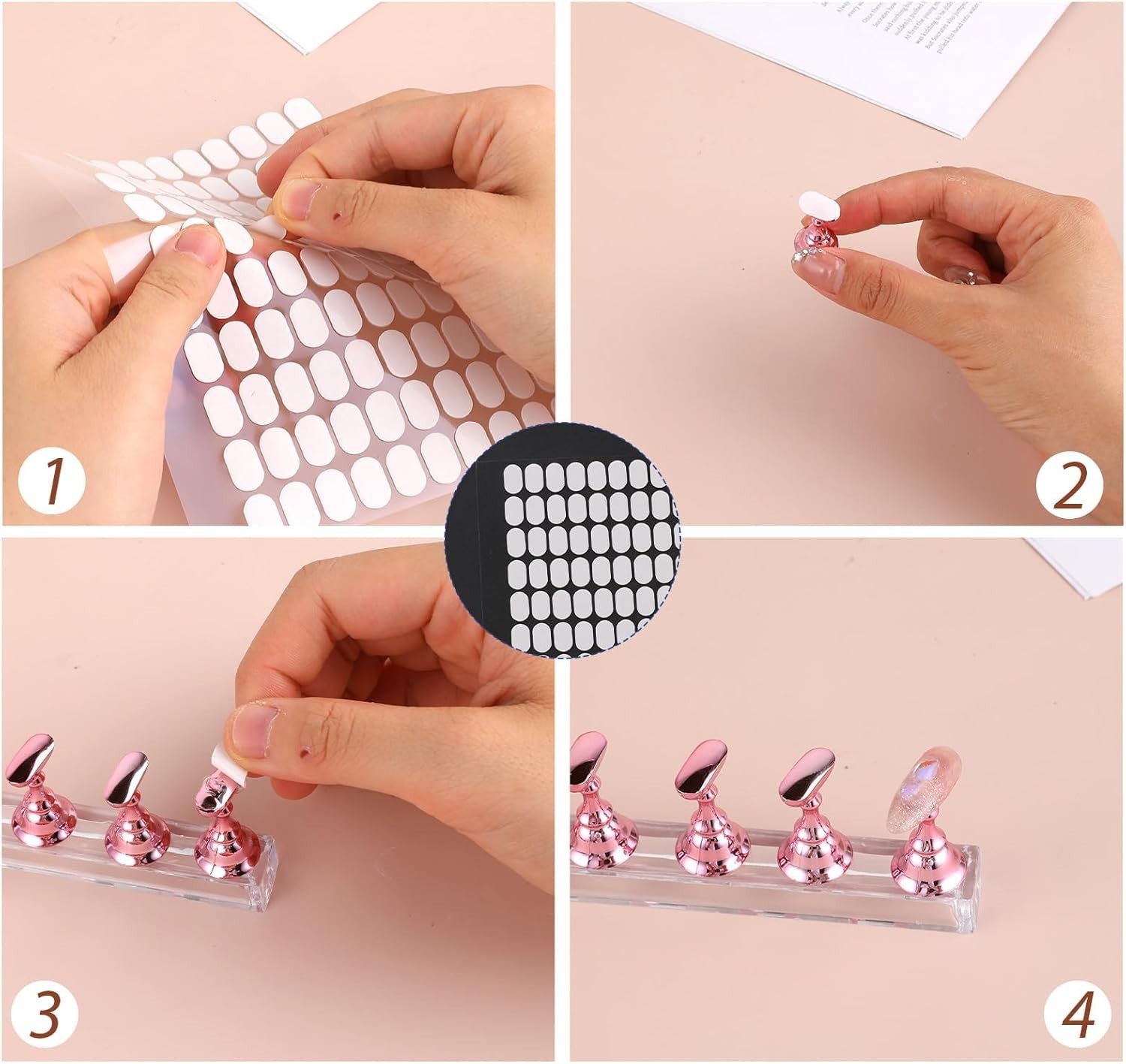 600 Pcs False Tip Double Sided Adhesive Tapes Double Sided Tapes for Nail Art…