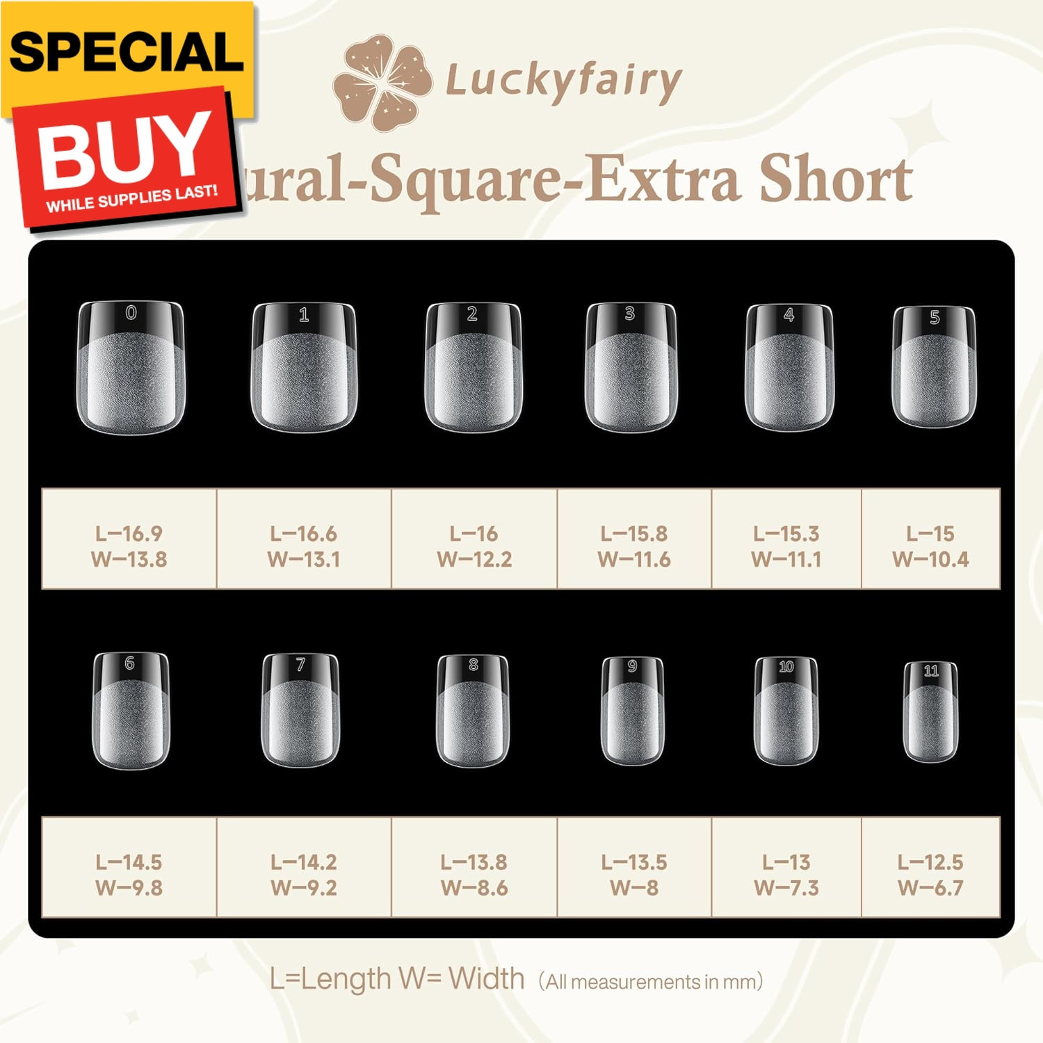 XS Short Square Fake Nails, 504pcs Soft Gel Pre-Shaped Acrylic Extra Short Squar