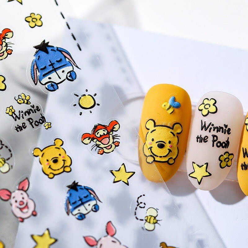 5D Nail Decals, Character Decal, Theme Nail Stickers, Honey Bear Nail Decals(21)
